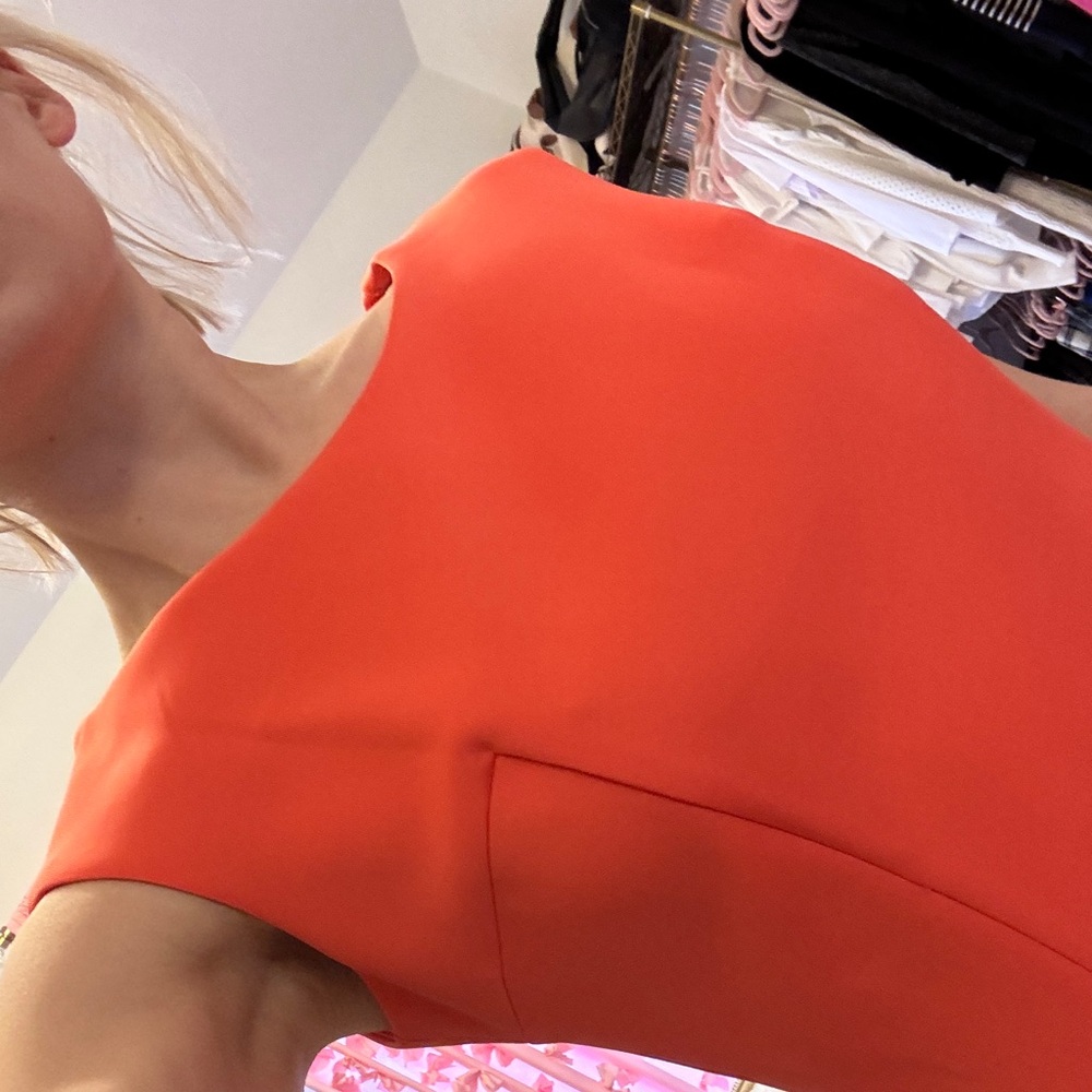 Orange Dress with Ruffle - Picture 3 of 3